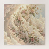 Träumerische florale Wolken Kirschblüte  Puzzle (Horizontal)
