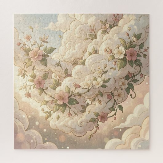 Träumerische florale Wolken Kirschblüte  Puzzle (Vertikal)