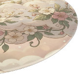 Träumerische florale Wolken Kirschblüte Schneidebrett (Ecke)