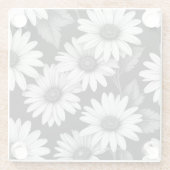 Träumerische Gänseblümchen Glasuntersetzer (Rückseite)