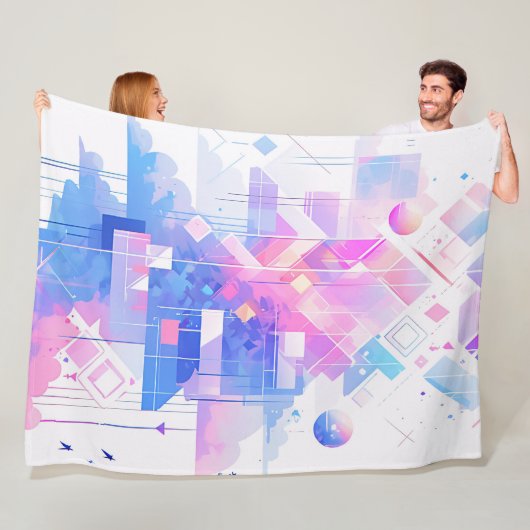Träumerische geometrische Himmelslandschaft Fleecedecke (Beispiel)