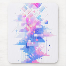 Träumerische geometrische Himmelslandschaft Mousepad