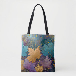 Träumerische Herbst-Ahornblätter & Sterne. Tasche
