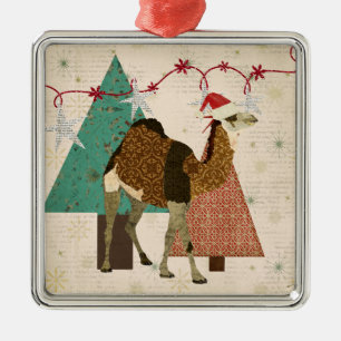 Träumerische Kamel-sternenklare Nachtverzierung Silbernes Ornament