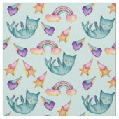 Träumerische Katze, die in das Stoff (Muster)