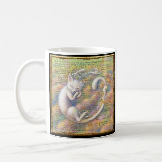 Träumerische Katzen-Tasse: Oneiric Kaffeetasse (Links)