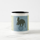 Träumerische Katzen Zweifarbige Tasse (Mittel)