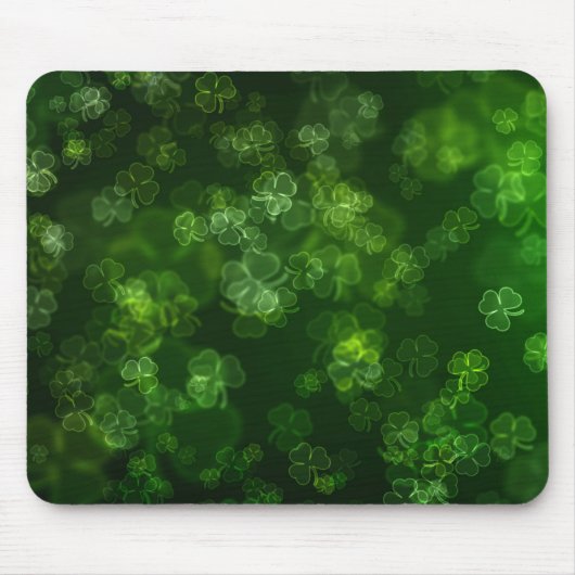 Träumerische Kleeblätter abstrakt Mousepad (Vorne)