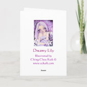 Träumerische Lilie - leere Karte (Rückseite)