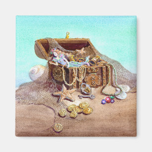 TRÄUMERISCHE MEERJUNGFRAU durch SHARON SHARPE Magnet