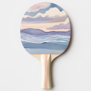Träumerische Ozeanwellen Aquarell Tischtennis Schläger