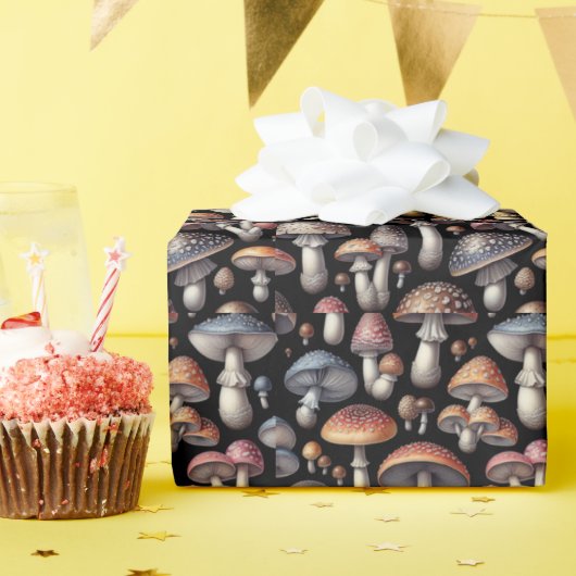 Träumerische Pilze Geschenkpapier (Geburtstagsparty)