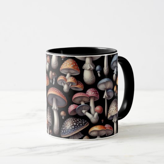 Träumerische Pilze Tasse (VorderseiteRechts)