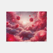 Träumerische Romantische Fantasy Rosen Liebe Fleecedecke (Vorderseite (Horizontal))