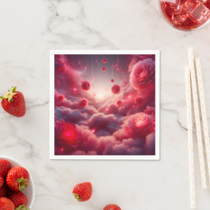 Träumerische Romantische Fantasy Rosen Liebe Serviette