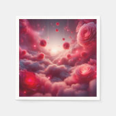 Träumerische Romantische Fantasy Rosen Liebe Serviette (Vorderseite)