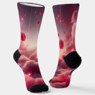 Träumerische Romantische Fantasy Rosen Liebe Socken