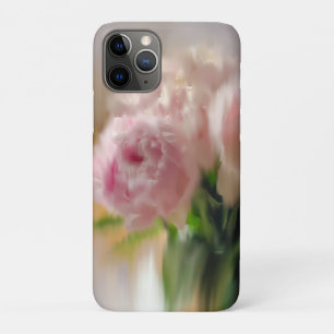 Träumerische rosa Pfingstrosen in weißer Vase Case-Mate iPhone Hülle