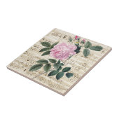 Träumerische rosa Rose Fliese (Seite)