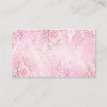 Träumerische rosa Rosen Blumenperlen Schleifen Gla