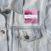 Träumerische ROSA Rosen-Name-Brautjungfer V2 Button (Beispiel)