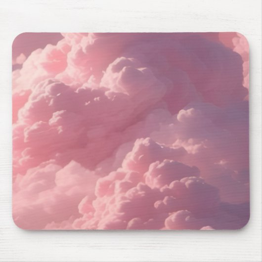 Träumerische rosa Wolken Ästhetik-MauspadMauspad Mousepad (Vorne)