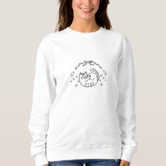 Träumerische schlafende Katze Sweatshirt