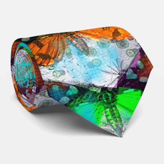 Träumerische Schmetterlinge Krawatte (Gerollt)