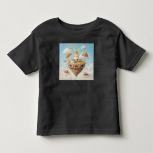 Träumerische schwimmende Bäckerei-Insel mit Hasen  Kleinkind T-shirt