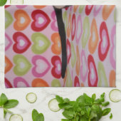 Träumerische siamesische Katzen-Herzen Handtuch (Gefaltet)