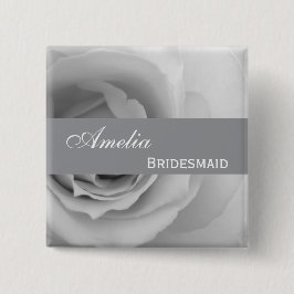 Träumerische silberne weiße button