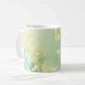 träumerische Soft Sage und Mintgrün Floral Kaffeetasse (Vorderseite Links)