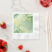träumerische Soft Sage und Mintgrün Floral Serviette (Beispiel)