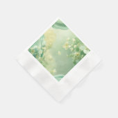 träumerische Soft Sage und Mintgrün Floral Serviette (Ecke)