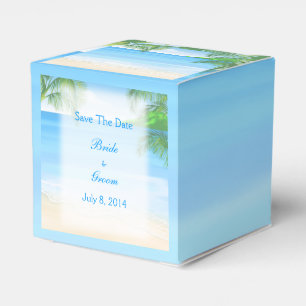 Träumerische Strand-Hochzeit Save the Date Geschenkschachtel