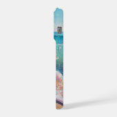 Träumerische Strandwellen iPhone 15 Cover Hülle (Linke Seite)
