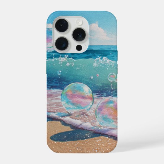 Träumerische Strandwellen iPhone 15 Cover Hülle (Rückseite)