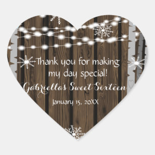 Träumerische Waldwald16. Geburtstag-Aufkleber Herz-Aufkleber