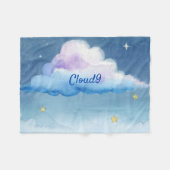 Träumerische Wasserfarbe Cloud 9 Pastell Sternenhi Fleecedecke (Vorderseite (Horizontal))