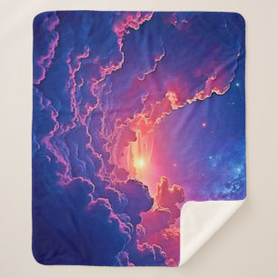 Träumerische Wolken: Himmlische Sonnenuntergangsma Sherpadecke