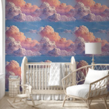 Träumerische Wolken Sanft Rosa Blau Himmel Kinderz