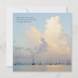 Träumerische Wolken und Boote, Ozean-Ästhetik, Beg Karte
