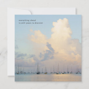 Träumerische Wolken und Boote, ozeanische Ästhetik Karte