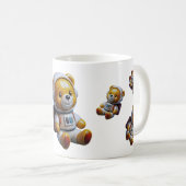Träumerischer Astronaut-Teddy Kaffeetasse (VorderseiteRechts)