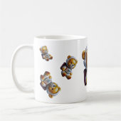 Träumerischer Astronaut-Teddy Kaffeetasse (Links)
