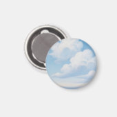 Träumerischer blauer Himmel mit Wolken Magnet (Vorderseite/Rückseite)