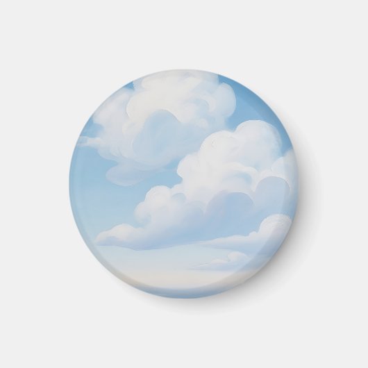 Träumerischer blauer Himmel mit Wolken Magnet (Vorne)