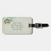 Träumerischer blauer Kamel-Gepäckanhänger Gepäckanhänger (Vorderseite horizontal)