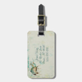 Träumerischer blauer Kamel-Gepäckanhänger Gepäckanhänger (Vorderseite vertikal)