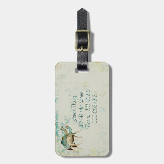 Träumerischer blauer Kamel-Gepäckanhänger Gepäckanhänger (Vorderseite vertikal)